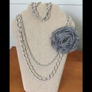 Stella & Dot Silver La Coco Convertible Necklace